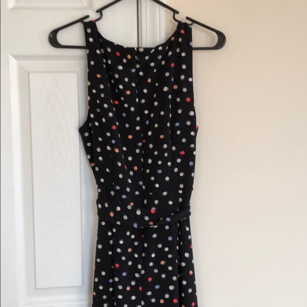 Elle black‎ polka dot dress w/waist tie size 8 - Picture 4 of 5